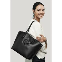 Ferrara Viviana Large Tote -Fashion Accessories ferrara viviana large tote black 3