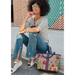 Field Of Love Large Tote -Fashion Accessories field of love large tote multi 3