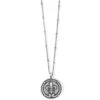 Fleur De Lis Small Coin Necklace -Fashion Accessories fleur de lis small coin necklace silver 0