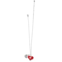 Forever Be Loved Necklace -Fashion Accessories forever be loved necklace silver red 2