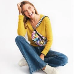 Graffiti Love Cross Body Belt Bag -Fashion Accessories graffiti love cross body belt bag multi 3