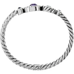 Halo Hinged Bangle -Fashion Accessories halo hinged bangle silver tanzanite 3 5b3958fb eefa 4ee0 82d1 95ed67d23920