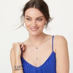 Halo Hinged Bangle -Fashion Accessories halo hinged bangle silver tanzanite 4 dea5f7ce 1ffe 4472 a2cb dbab481caa22