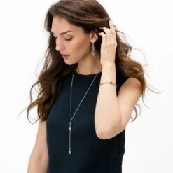 Halo Horizon Y Necklace -Fashion Accessories halo horizon y necklace silver multi 3 57e4ff48 53a0 4050 968a eb1656bd3189