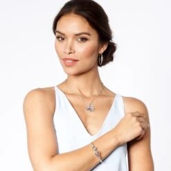 Halo Necklace -Fashion Accessories halo necklace silver tanzanite 3