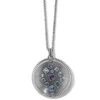 Halo Rays Round Pendant Necklace -Fashion Accessories halo rays round pendant necklace silver tanzanite 0 cf27035a 2a73 4f1b 93ad 7782ef21c455