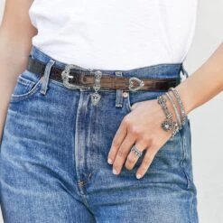 Hearts Reversible Belt -Fashion Accessories hearts reversible belt black chocolate 4