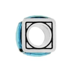 Ice Cube Bead -Fashion Accessories ice cube bead silver aqua 1