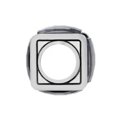 Ice Cube Bead -Fashion Accessories ice cube bead silver gray 1