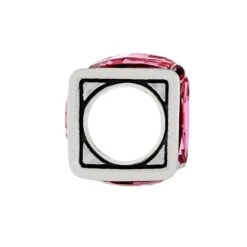 Ice Cube Bead -Fashion Accessories ice cube bead silver rose 1