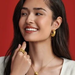 Inner Circle Double Ring -Fashion Accessories inner circle double ring gold 6