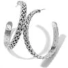 Interlok Braid Large Hoop Earrings -Fashion Accessories interlok braid large hoop earrings silver 0 c7840fd5 7769 488a 9d62 95919e29a3de
