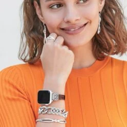 Interlok Twist Bangle -Fashion Accessories interlok twist bangle silver 3