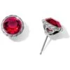 Iris Stud Earrings -Fashion Accessories iris stud earrings silver ruby 0