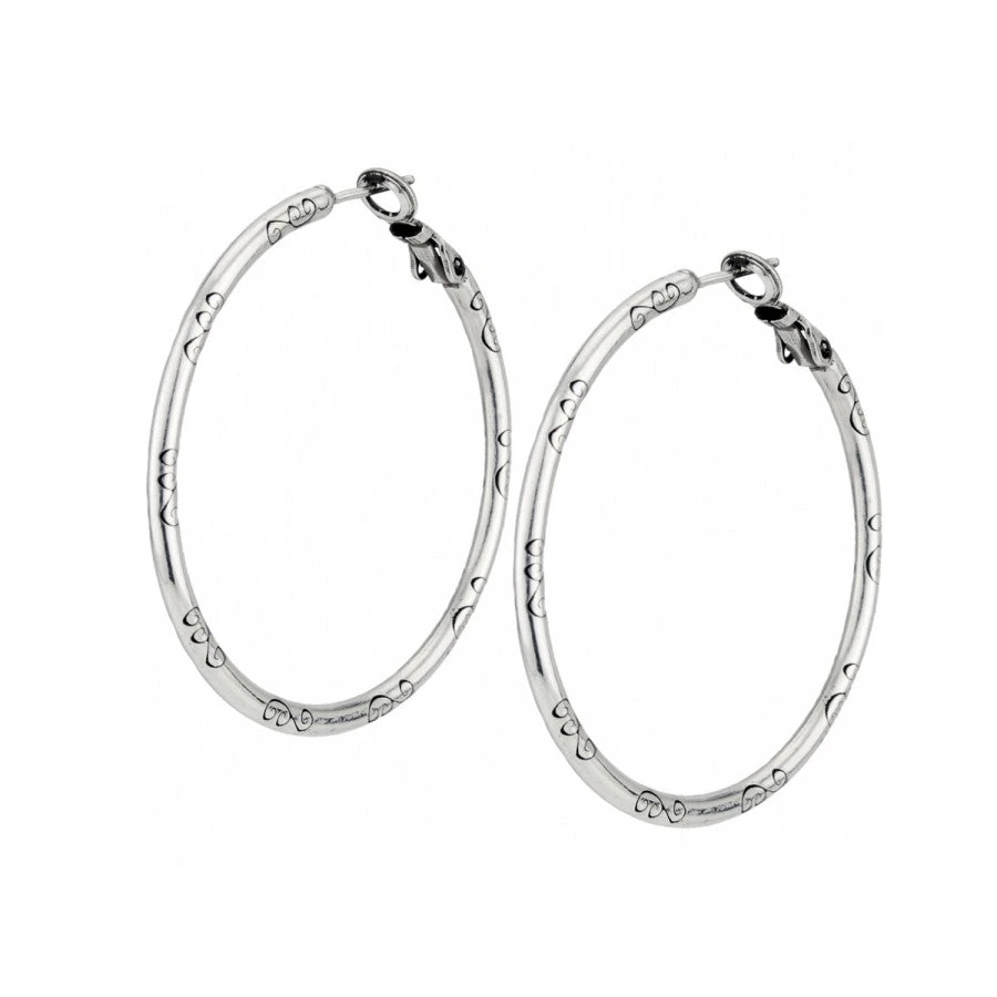 Large Hoop Charm Earrings 3 Large Hoop Charm Earrings