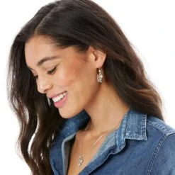 Love Earth French Wire Earrings -Fashion Accessories love earth french wire earrings silver 2 945df633 6000 4994 a7bc efcf2647072f