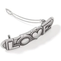 Love Me Tender Barrette -Fashion Accessories love me tender barrette silver 2 7c49ebf8 515c 4e55 8a8b e11f301fc56b