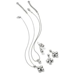 Meridian Olympia Post Drop Earrings -Fashion Accessories meridian olympia post drop earrings silver 2