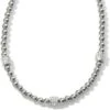 Meridian Petite Beads Station Necklace -Fashion Accessories meridian petite beads station necklace silver 0 56814db0 bfe1 4b53 bf28 2d7292b41d1b