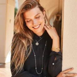 Meridian Two Tone Long Necklace -Fashion Accessories meridian two tone long necklace silver gold 2 d09b0214 2ea3 46fc a952 3fabb25abc1f