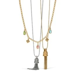 Meridian Zenith Tassel Necklace -Fashion Accessories meridian zenith tassel necklace gold 3