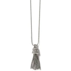 Meridian Zenith Tassel Necklace -Fashion Accessories meridian zenith tassel necklace silver 0