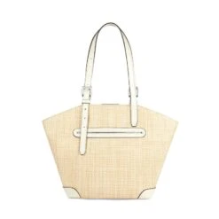 Michaela Straw Tote -Fashion Accessories michaela straw tote natural multi 2