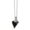 Midnight Heart Necklace -Fashion Accessories midnight heart necklace silver black 0