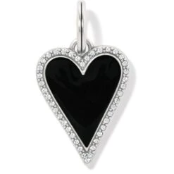 Midnight Heart Necklace -Fashion Accessories midnight heart necklace silver black 2
