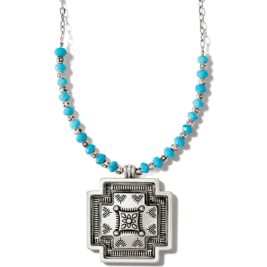 Mosaic Paseo Bead Cross Necklace 3 Mosaic Paseo Bead Cross Necklace