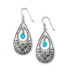 Mosaic Paseo Teardrop French Wire Earrings 2 Mosaic Paseo Teardrop French Wire Earrings -Fashion Accessories mosaic paseo teardrop french wire earrings silver turquoise 0