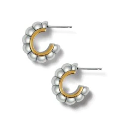 Mystic Moon Scallop Hoop Earrings -Fashion Accessories mystic moon scallop hoop earrings silver gold 1