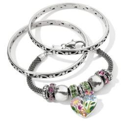 Nature's Charms Heart -Fashion Accessories nature s charms heart silver multi 2