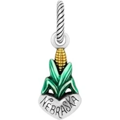 Nebraska Charm -Fashion Accessories nebraska charm silver green 1 c49d1f9a b61e 40f6 973b 508708b0004a