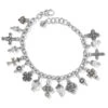 One Cross Charm Bracelet -Fashion Accessories one cross charm bracelet silver gold 0 ac79bfdd 5437 4f96 b29b 629cf74d112f