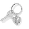 One Heart Key Fob -Fashion Accessories one heart key fob silver 0