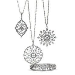 One Love Circle Convertible Necklace -Fashion Accessories one love circle convertible necklace silver 2