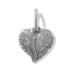 Ornate Heart Charm -Fashion Accessories ornate heart charm silver 0