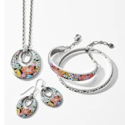 Painted Poppies Short Necklace -Fashion Accessories painted poppies short necklace silver multi 2 d0dceb4c 3016 4a94 90b1 99c528d12c3a