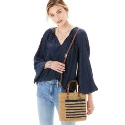 Palmeria Raffia Handbag -Fashion Accessories palmeria raffia handbag natural blue 3 a1ad32ec 85ca 4fce 9333 e27bedfdf9ee