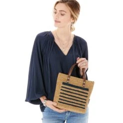 Palmeria Raffia Handbag -Fashion Accessories palmeria raffia handbag natural blue 4 d6e6f2db 6adf 409e a8fd 8d982d083aa0