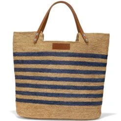 Palmier Raffia Tote -Fashion Accessories palmier raffia tote wheat blue 2 f0cc3a1d cf64 4438 a416 fdfd638e3f2d