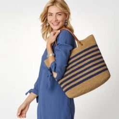 Palmier Raffia Tote -Fashion Accessories palmier raffia tote wheat blue 3 35f19e18 fd03 465d a775 e53915c1909a