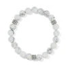 Pebble Dot Dream Stretch Bracelet -Fashion Accessories pebble dot dream stretch bracelet silver white 0