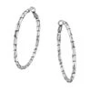 Pebble Large Hoop Earrings -Fashion Accessories pebble large hoop earrings silver 0 a9b79e96 d2d0 49a6 bff7 de67debf582f