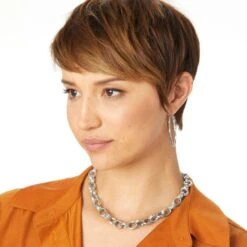 Pebble Large Hoop Earrings -Fashion Accessories pebble large hoop earrings silver 2 5553add9 c1dc 44a2 9988 5299900b8cd5