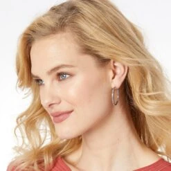 Pebble Small Hoop Earrings -Fashion Accessories pebble small hoop earrings silver 2 a7956651 c053 4a22 bb49 f5f2b30407b3