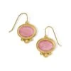 Pink Moon French Wire Earrings -Fashion Accessories pink moon french wire earrings gold pink 0