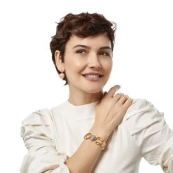 Pink Moon Link Bracelet 9 Pink Moon Link Bracelet -Fashion Accessories pink moon link bracelet gold pink 3