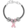 Power Of Pink Blooms Bracelet -Fashion Accessories power of pink blooms bracelet silver pink 0